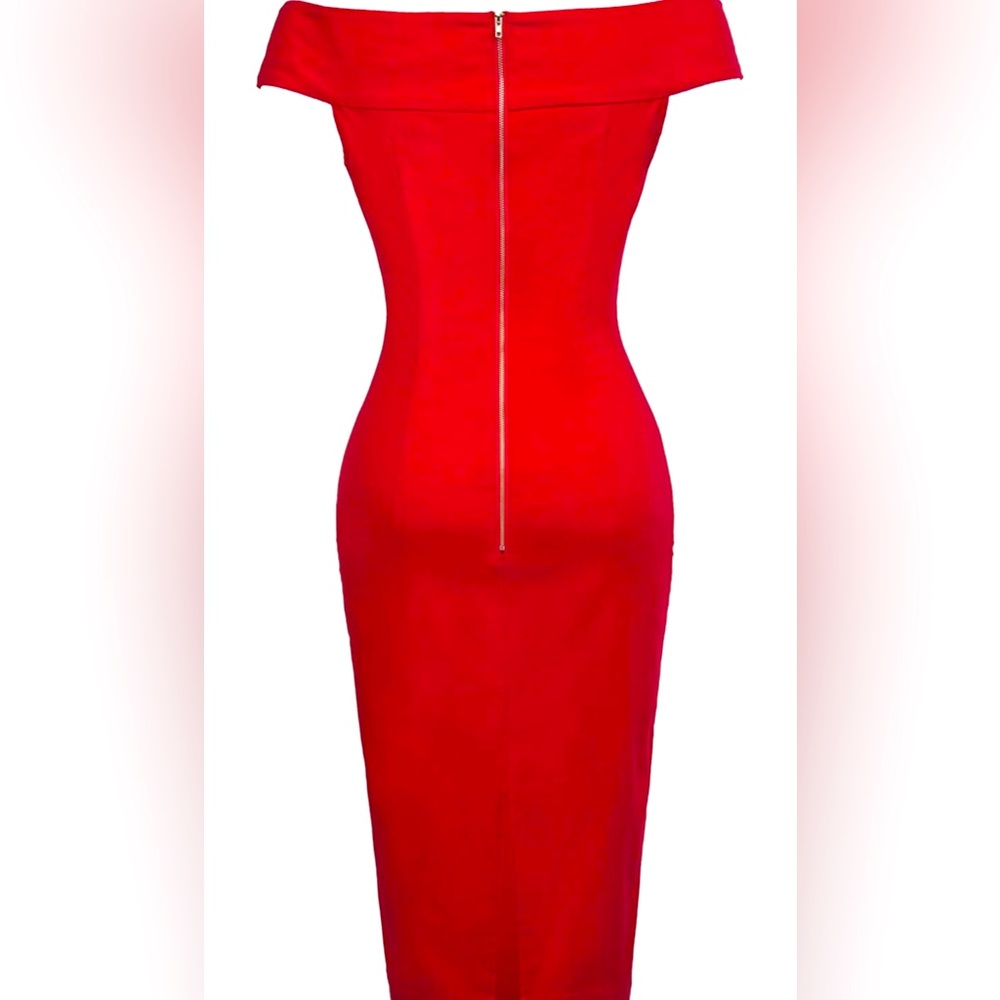 vintage off shoulder dress.